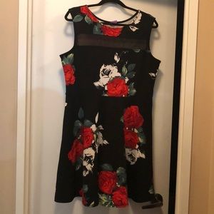 Beautiful dress. Flowers print.
